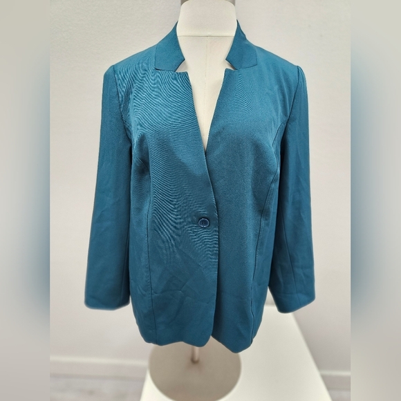 FAIR LADY Teal Blazer - Picture 1 of 5